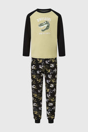 Pijama Niño Polar Dinosaurio Negro