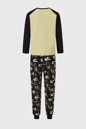 Pijama Niño Polar Dinosaurio Negro