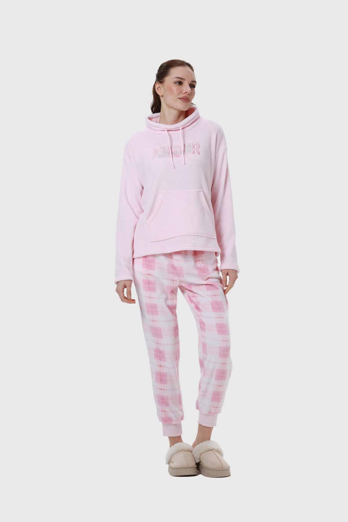 Pijama Mujer Polar Rosado