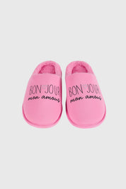 Pantufla Mujer Print Fucsia