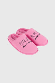 Pantufla Mujer Print Fucsia
