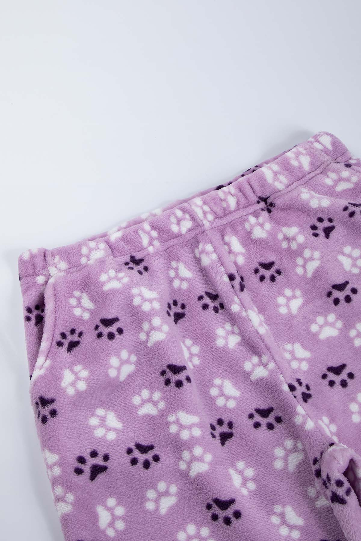 Pijama Mujer Polar Lila