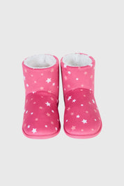 Pantufla Mujer Botita Print Fucsia