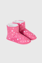 Pantufla Mujer Botita Print Fucsia