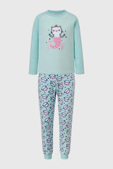 Pijama Niña Polar Gato Aqua