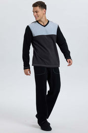 Pijama Hombre Polar Negro
