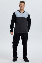 Pijama Hombre Polar Negro