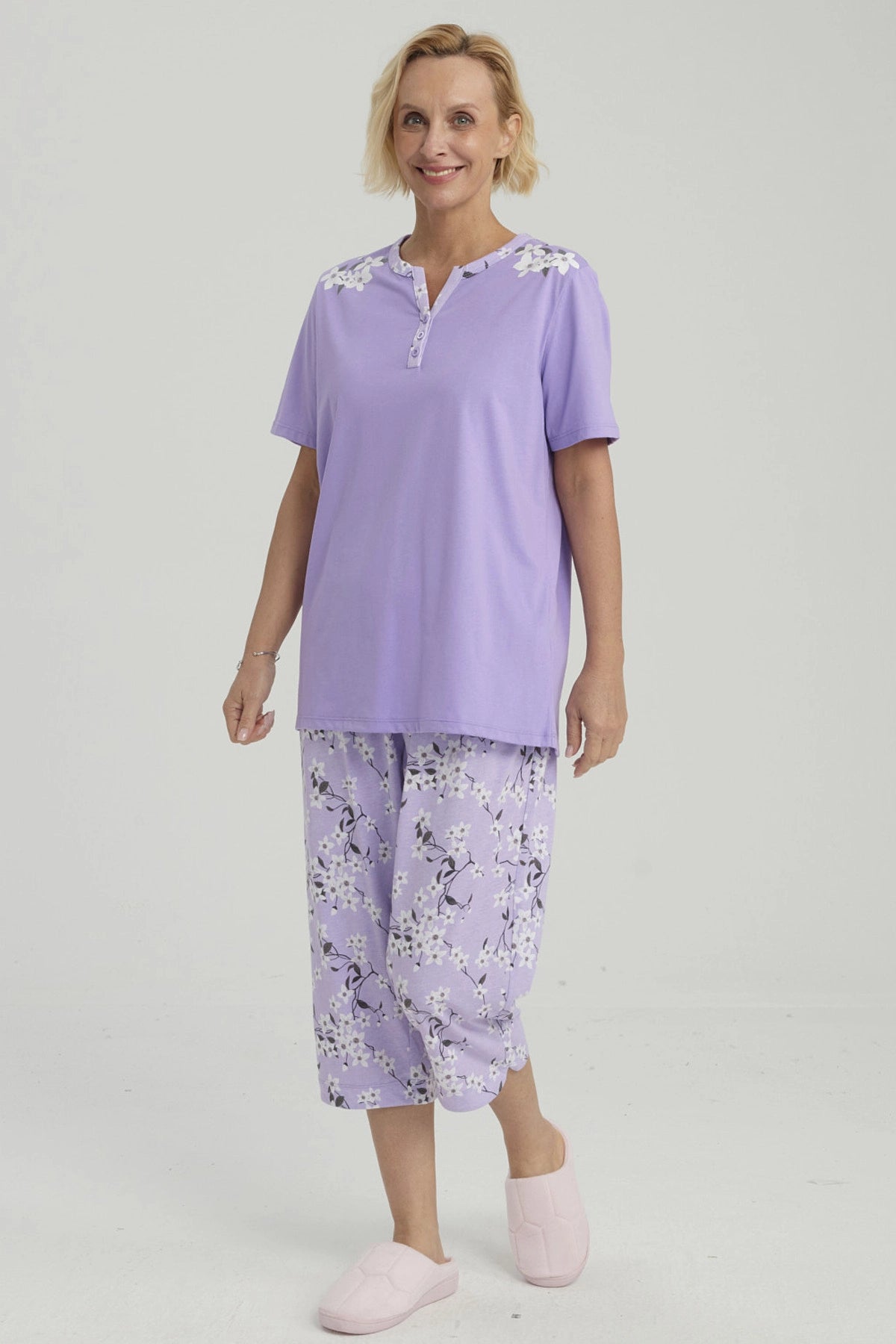 Pijama Mujer Full Print Lila
