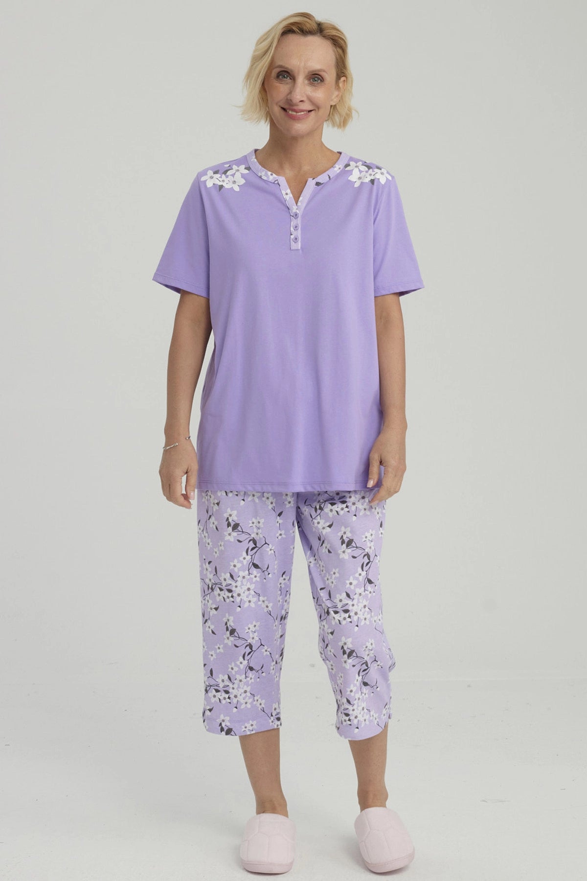 Pijama Mujer Full Print Lila