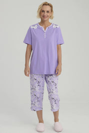 Pijama Mujer Full Print Lila