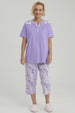 Pijama Mujer Full Print Lila