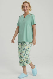 Pijama Mujer Full Print Verde