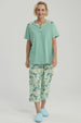 Pijama Mujer Full Print Verde