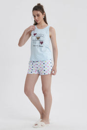 Pijama Mujer Regalable Celeste