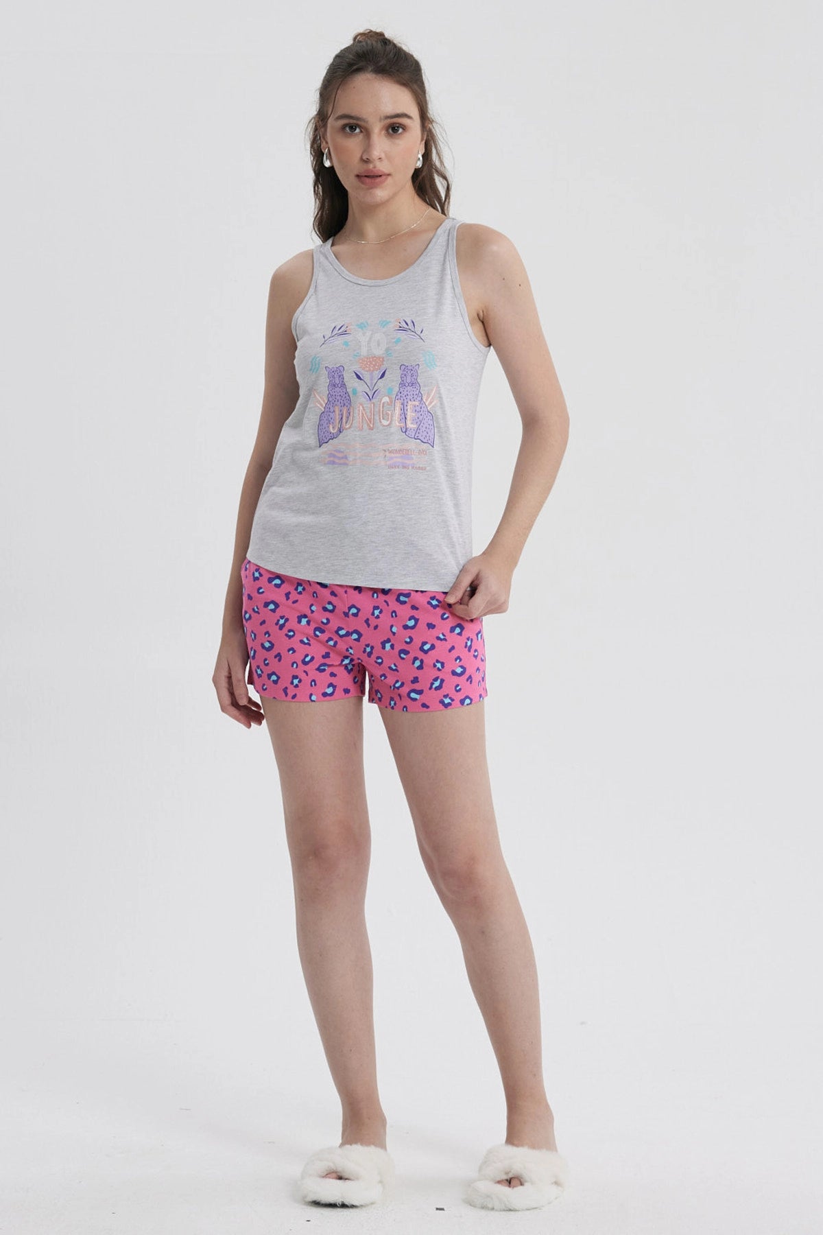 Pijama Mujer Regalable Gris Melange