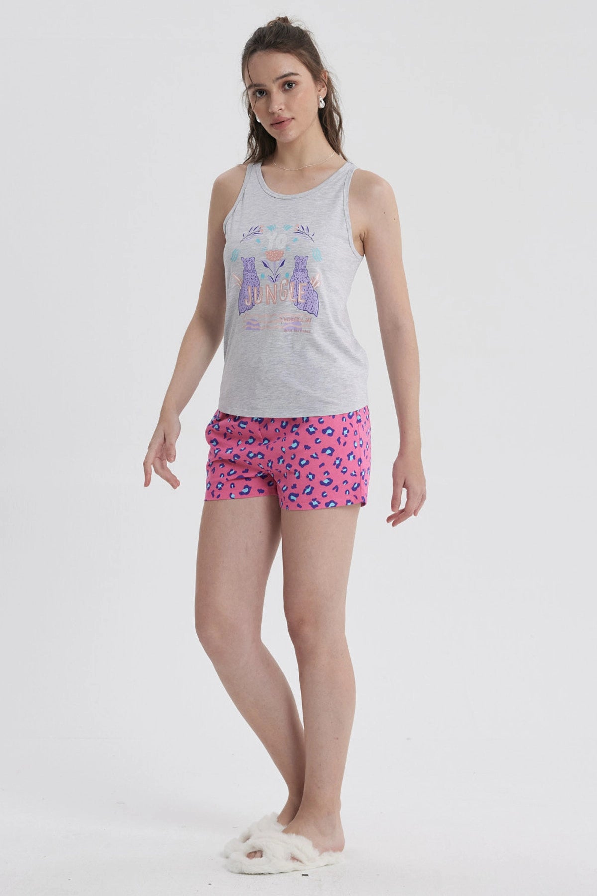 Pijama Mujer Regalable Gris Melange