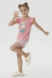 Pijama Niña Short Print Rosado