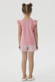 Pijama Niña Short Print Rosado