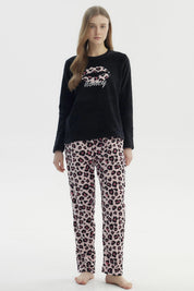 Pijama Mujer Pijama Polera Y Pantalón Negro