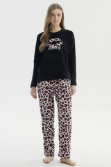 Pijama Mujer Pijama Polera Y Pantalón Negro