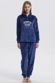 Pijama Mujer Pijama Polera Y Pantalón Azul