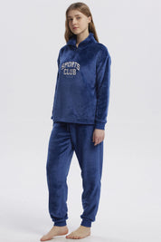 Pijama Mujer Pijama Polera Y Pantalón Azul
