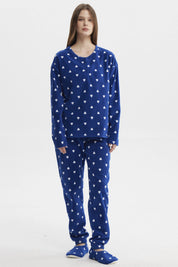 Pijama Mujer Pijama Polera Y Pantalón Azul