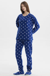 Pijama Mujer Pijama Polera Y Pantalón Azul