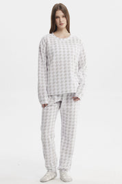 Pijama Mujer Pijama Polera Y Pantalón Gris