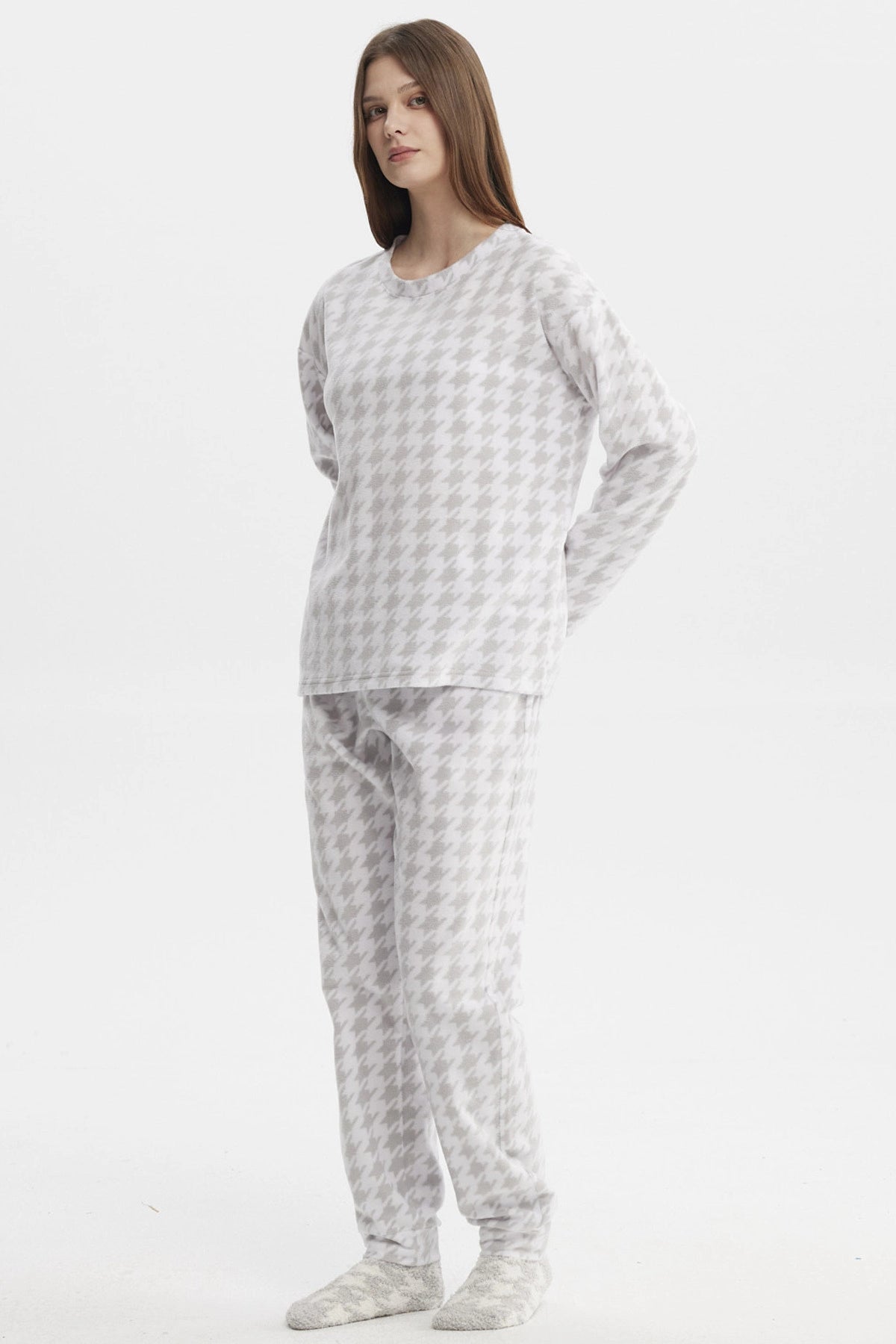 Pijama Mujer Pijama Polera Y Pantalón Gris