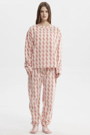Pijama Mujer Pijama Polera Y Pantalón Rosado