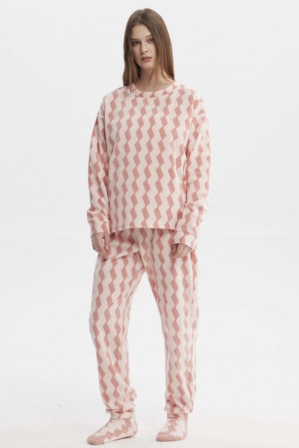 Pijama Mujer Pijama Polera Y Pantalón Rosado