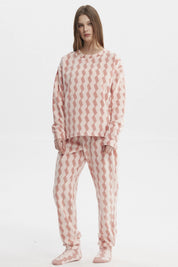 Pijama Mujer Pijama Polera Y Pantalón Rosado