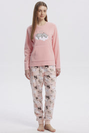 Pijama Mujer Pijama Polera Y Pantalón Rosado
