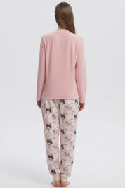 Pijama Mujer Pijama Polera Y Pantalón Rosado