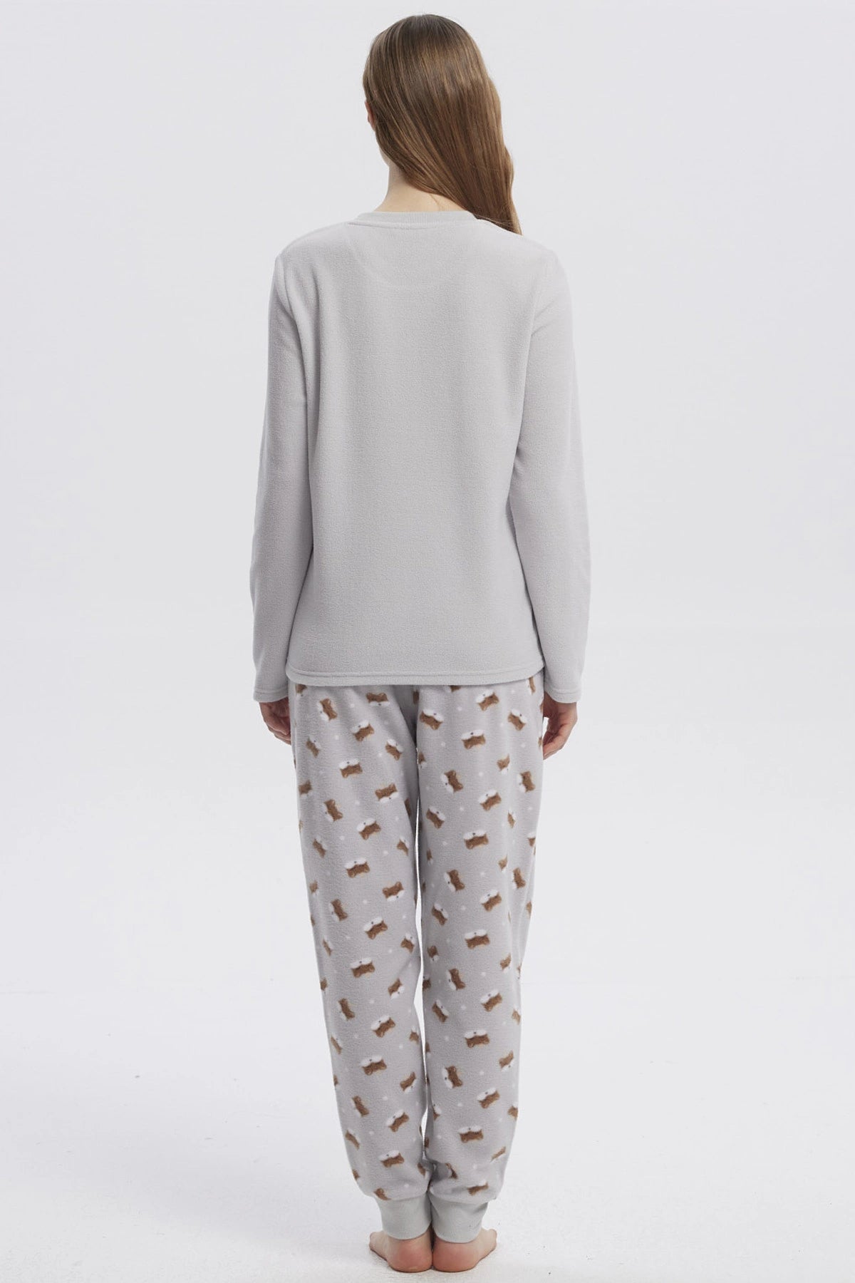 Pijama Mujer Pijama Polera Y Pantalón Gris