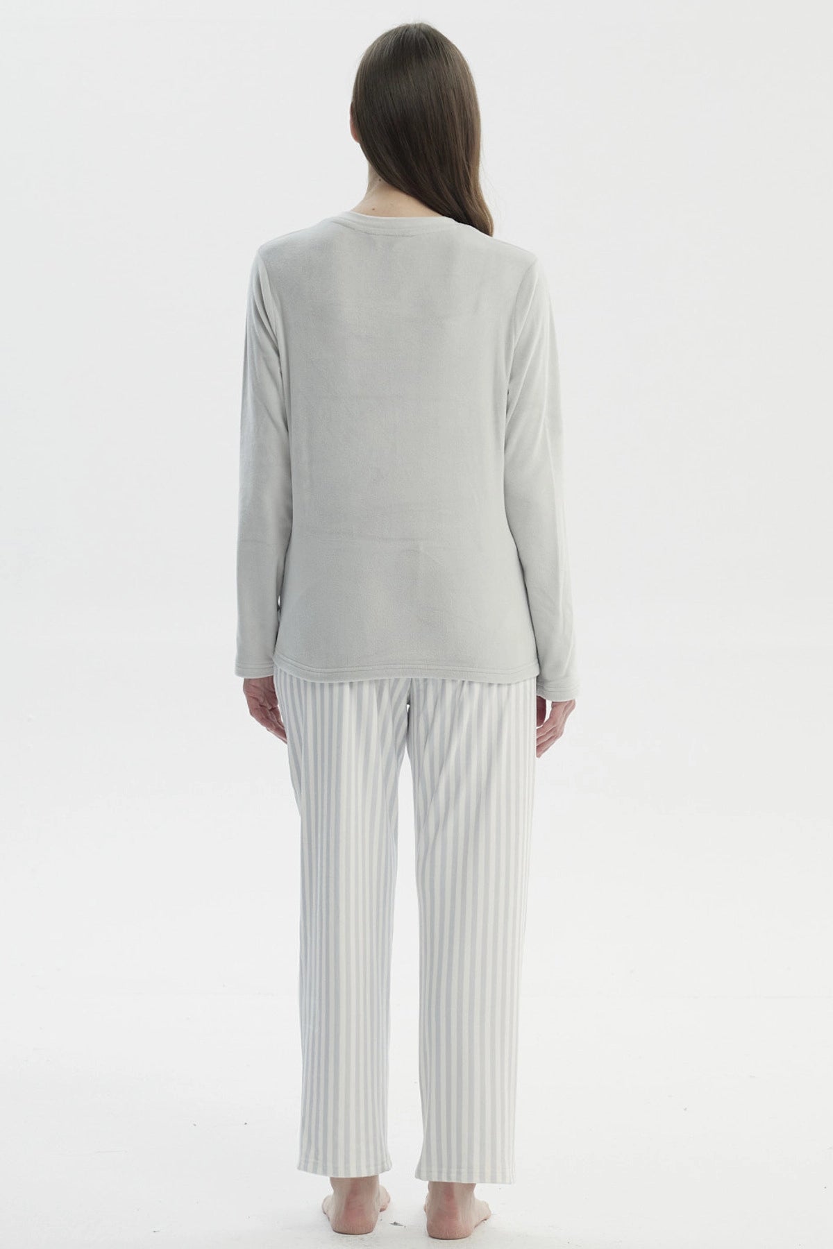 Pijama Mujer Polera Y Pantalón Gris