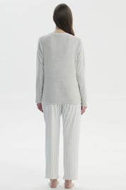 Pijama Mujer Polera Y Pantalón Gris