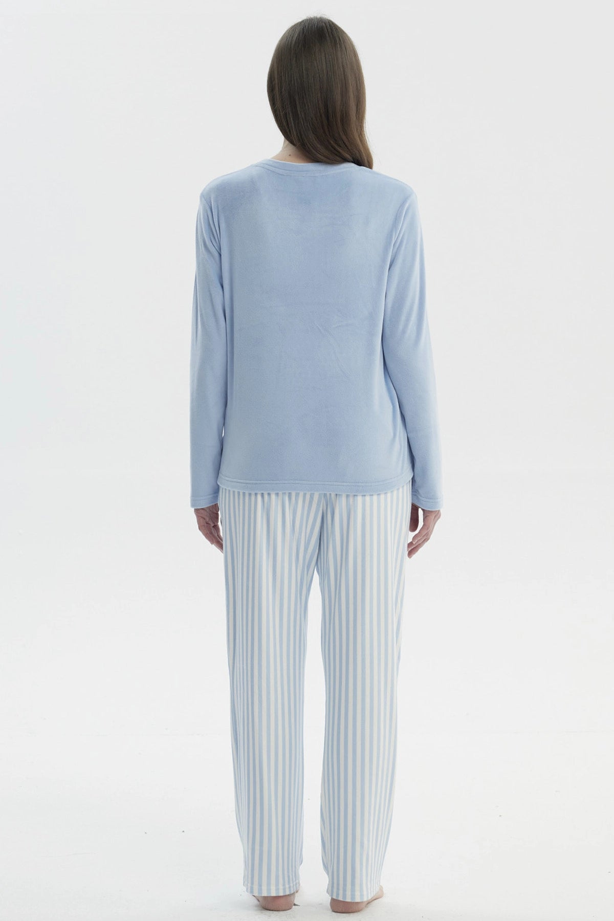 Pijama Mujer Polera Y Pantalón Celeste