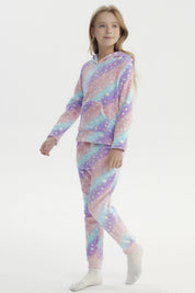 Pijama Niña Polera Y Pantalón Lila