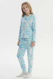 Pijama Niña Polera Y Pantalón Aqua