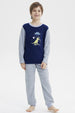Pijama Niño Polera Y Pantalón Azul