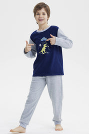 Pijama Niño Polera Y Pantalón Azul