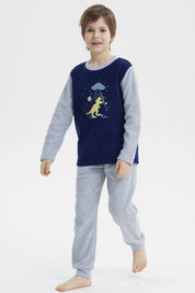 Pijama Niño Polera Y Pantalón Azul
