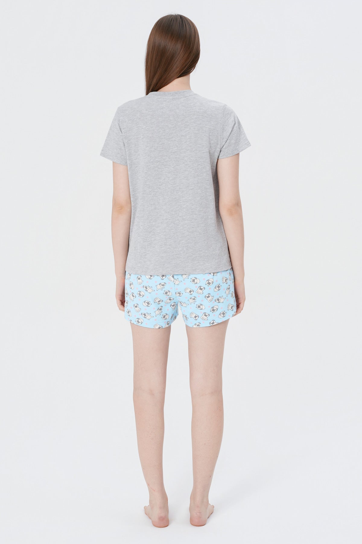 Pijama Juvenil Mujer Gris Melange
