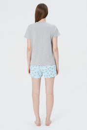 Pijama Juvenil Mujer Gris Melange