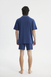 Pijama Camisero Hombre Azul