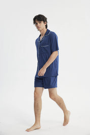 Pijama Camisero Hombre Azul