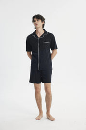 Pijama Camisero Hombre Negro