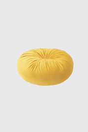 Cojín Unisex Velvet Redondo Mostaza